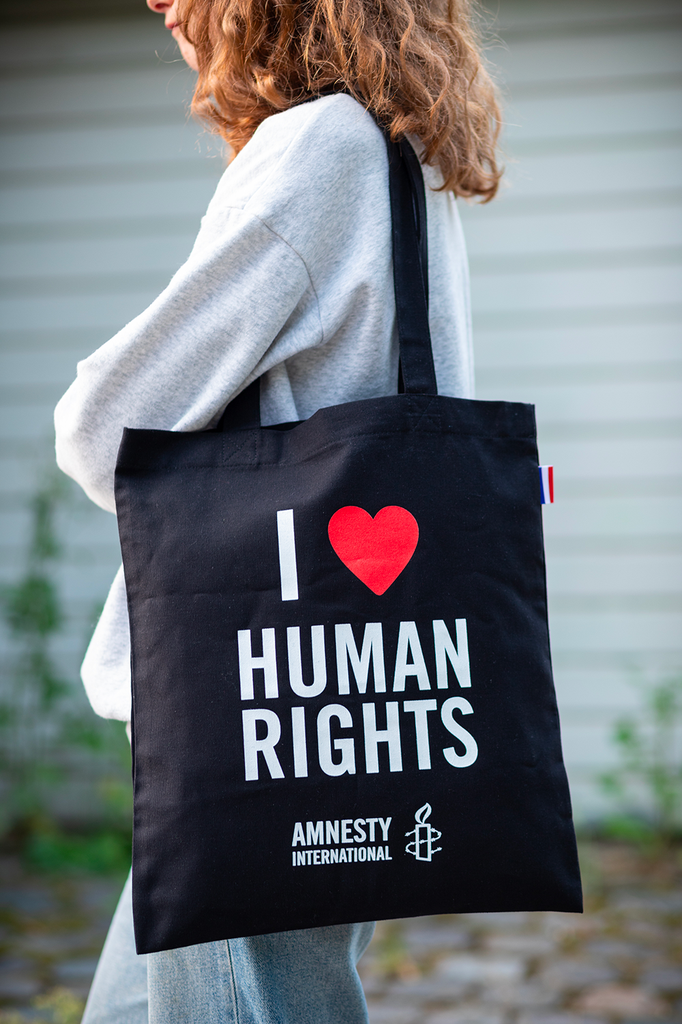 Sac en coton I love human rights