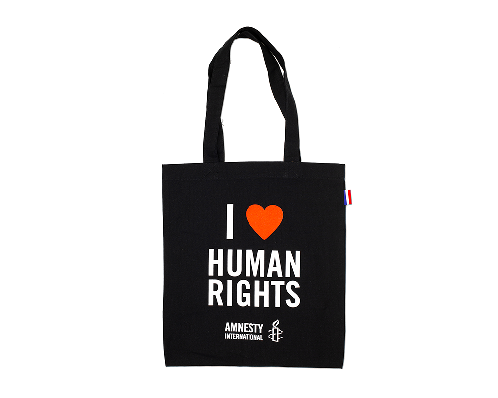Sac en coton I love human rights